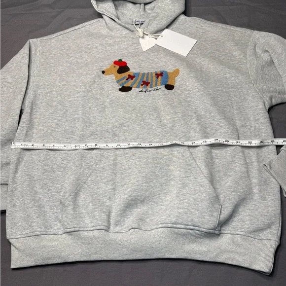 AELFRIC EDEN Gray Hoodie with Dog Embroidery - Picture 5 of 9